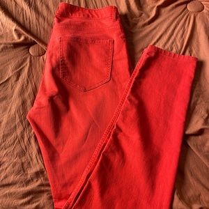 Womens red jeans